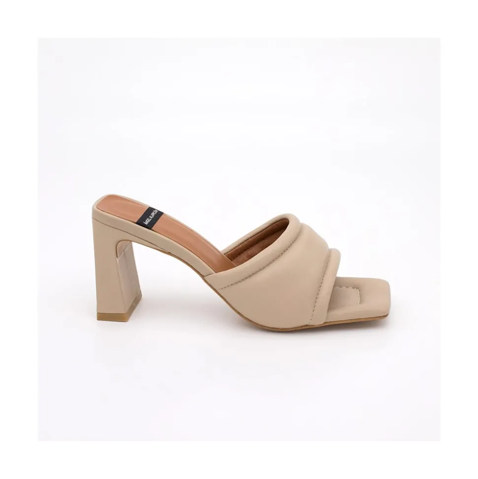 Capucine - Mule Acolchado De Piel Con Tacon