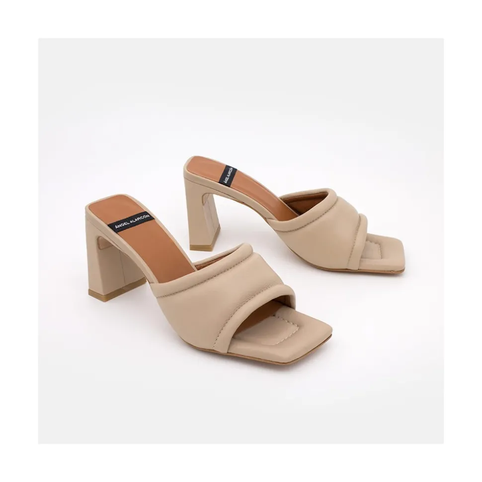 Capucine - Mule Acolchado De Piel Con Tacon