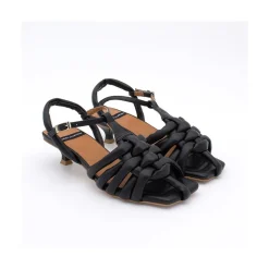 Donna - Sandalias Veganas De Tiras Acolchadas Con Tacon Bajo
