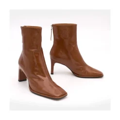 Lauryn - Botines Metalizados De Piel Con Tacon Elegante