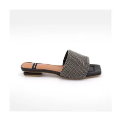 Leanne - Mule Acolchado Con Pala De Brillantes