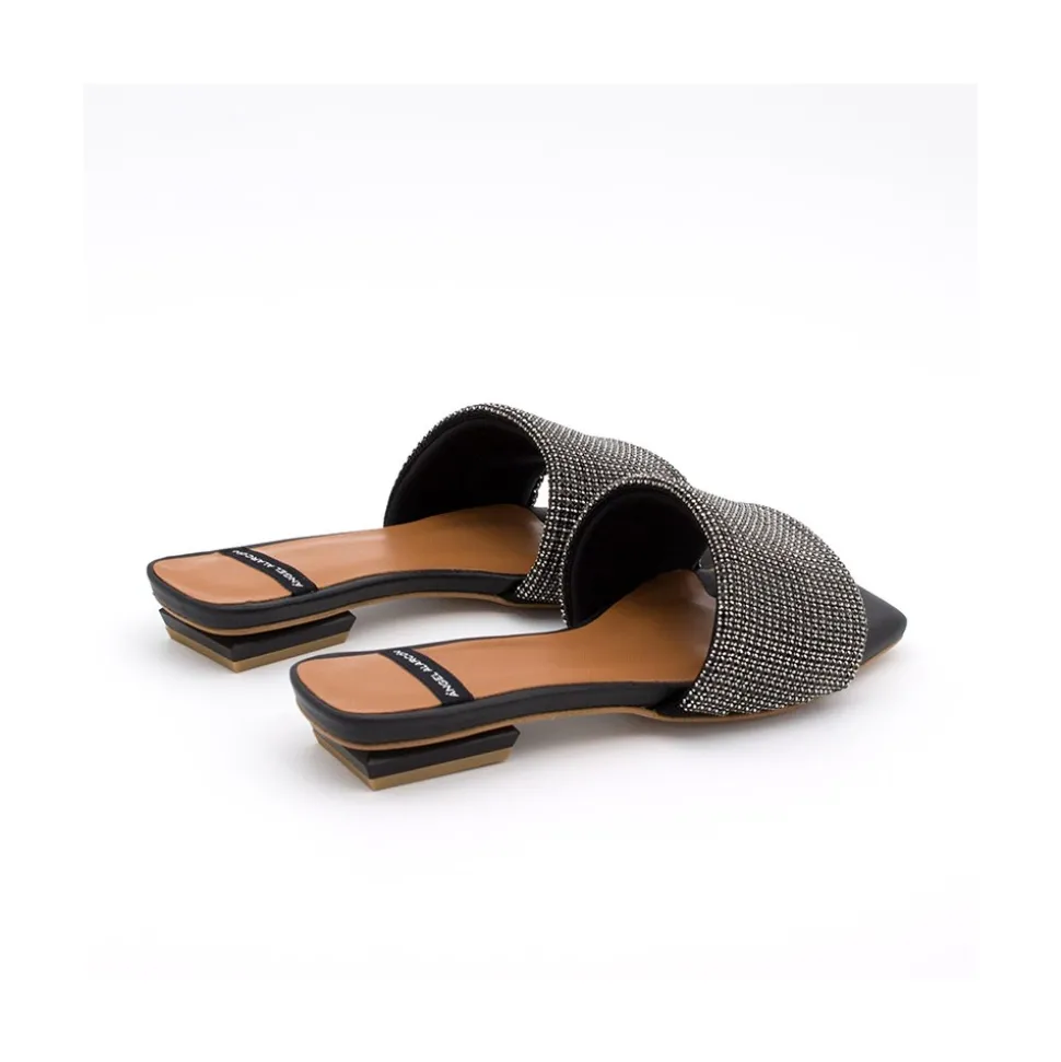 Leanne - Mule Acolchado Con Pala De Brillantes