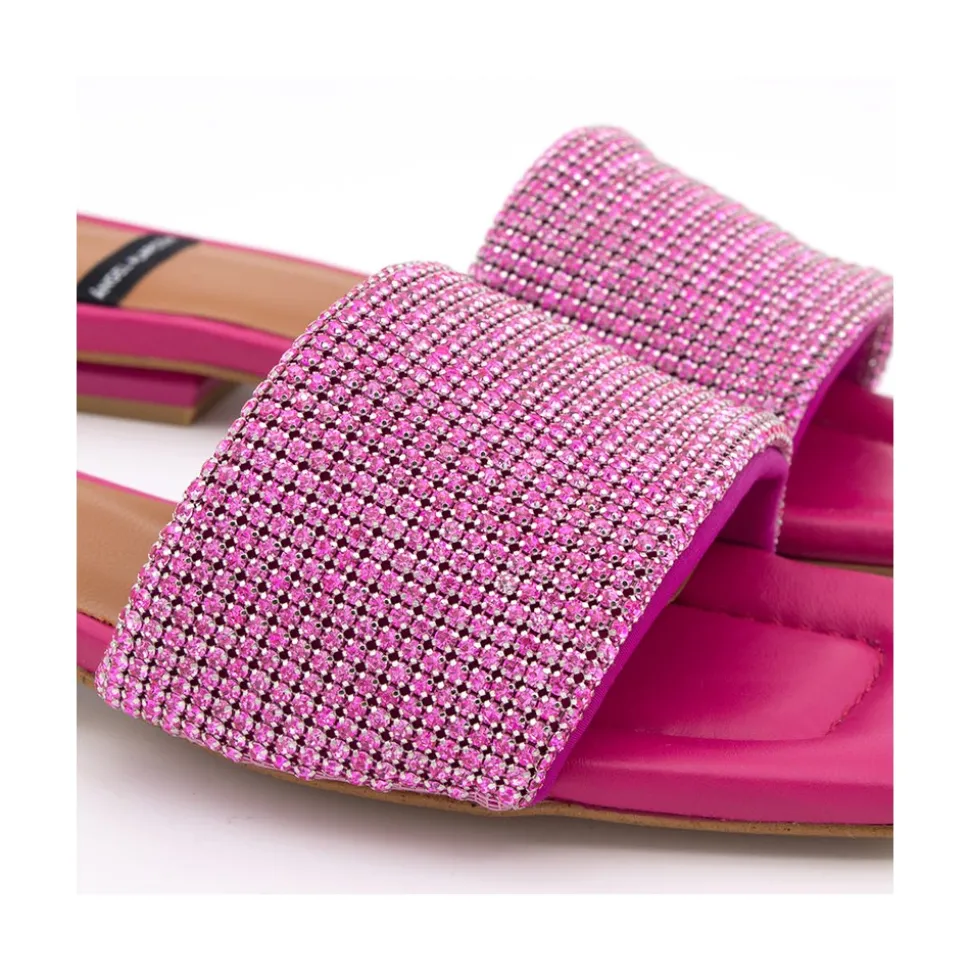 Leanne - Mule Acolchado Con Pala De Brillantes