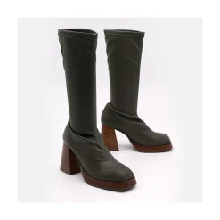 Managua - Botas Elasticas De Tipo Calcetin Con Tacon Geometrico Alto