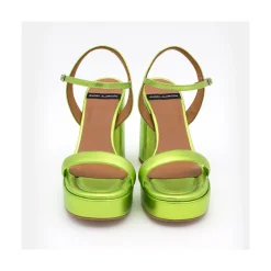 Mandy - Sandalia De Piel Con Tacon Ancho Y Plataforma