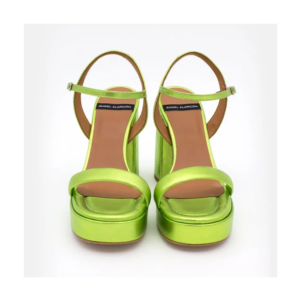 Mandy - Sandalia De Piel Con Tacon Ancho Y Plataforma