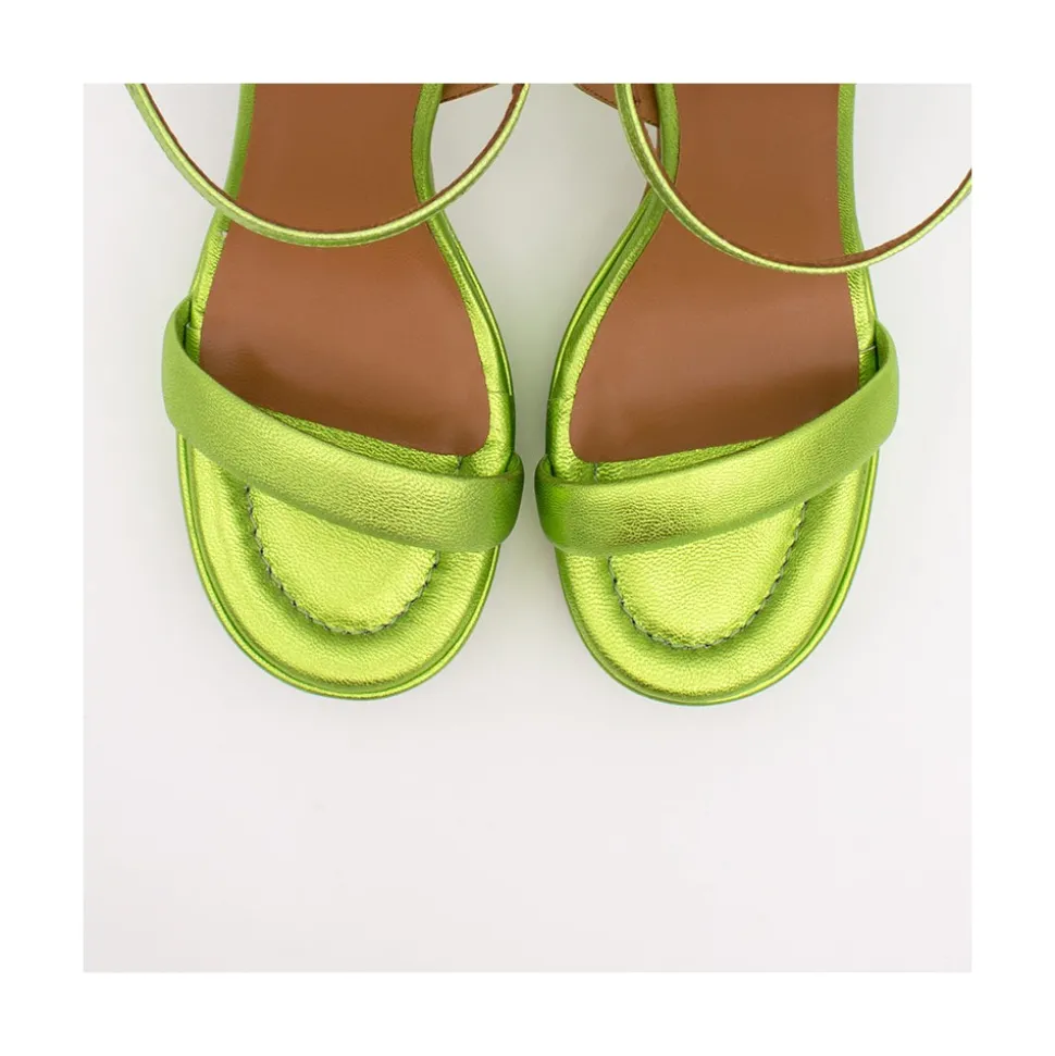 Mandy - Sandalia De Piel Con Tacon Ancho Y Plataforma