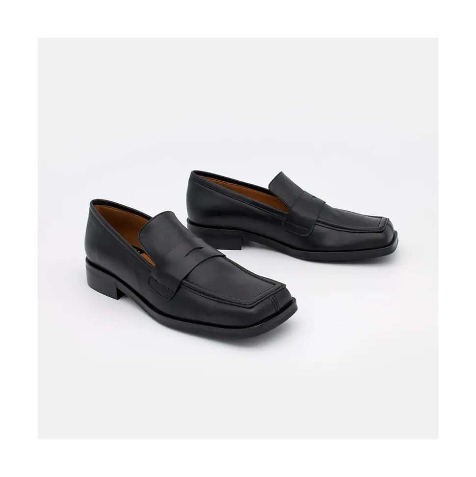 Otoro - Mocasines De Mujer De Piel Con Antifaz, Zapatos Planos Con Suela Gruesa