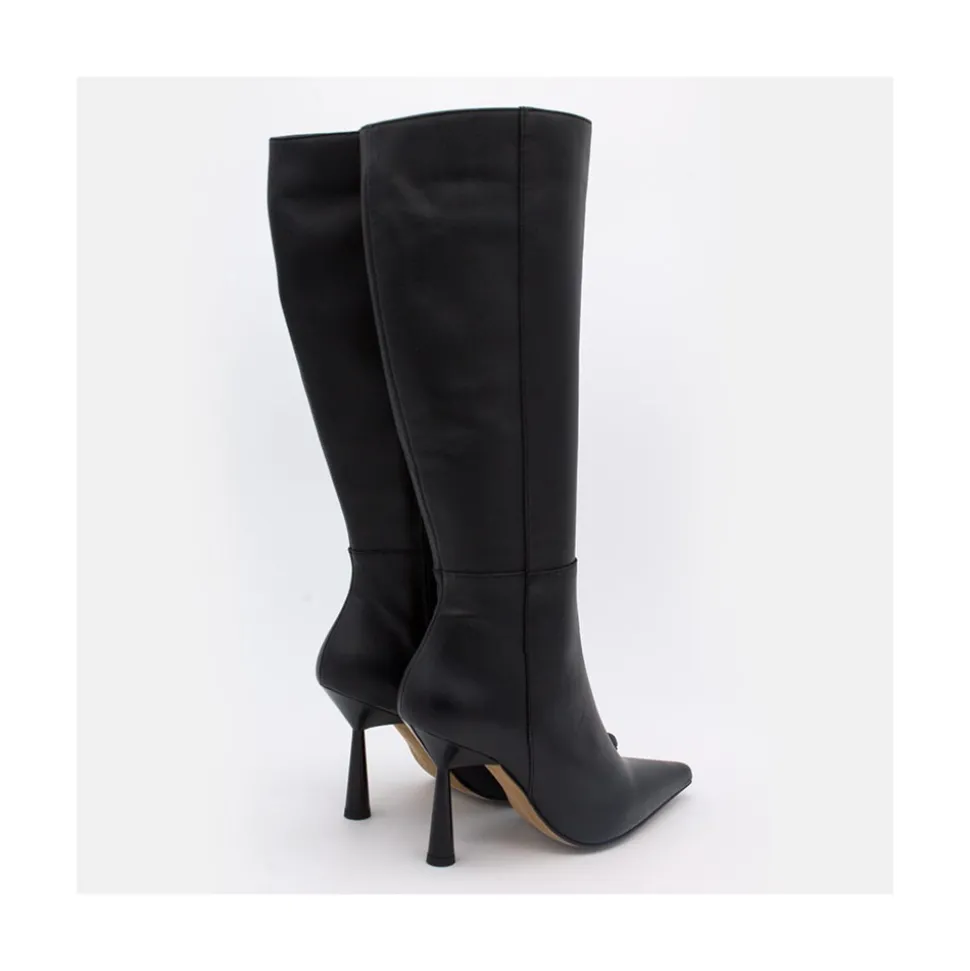 Ozzy - Bota Elegante De Piel Con Tacon Alto