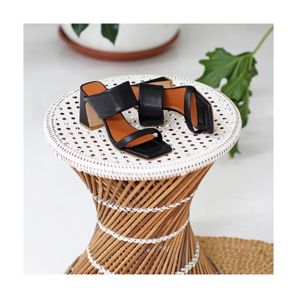 Parton - Sandalias Acolchadas Con Tacon