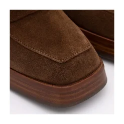 Tular - Mocasines De Mujer De Ante Con Tacon Alto Y Plataforma