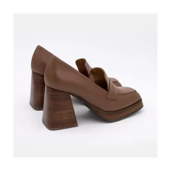 Tular - Mocasines De Mujer De Ante Con Tacon Alto Y Plataforma