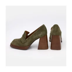 Tular - Mocasines De Mujer De Ante Con Tacon Alto Y Plataforma