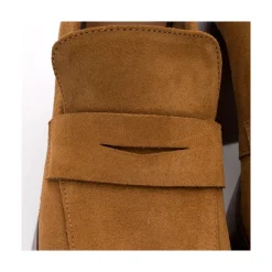 Tular - Mocasines De Mujer De Ante Con Tacon Alto Y Plataforma